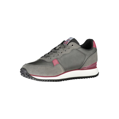 Napapijri elegante grijze veterschoenen met contrasterende accenten