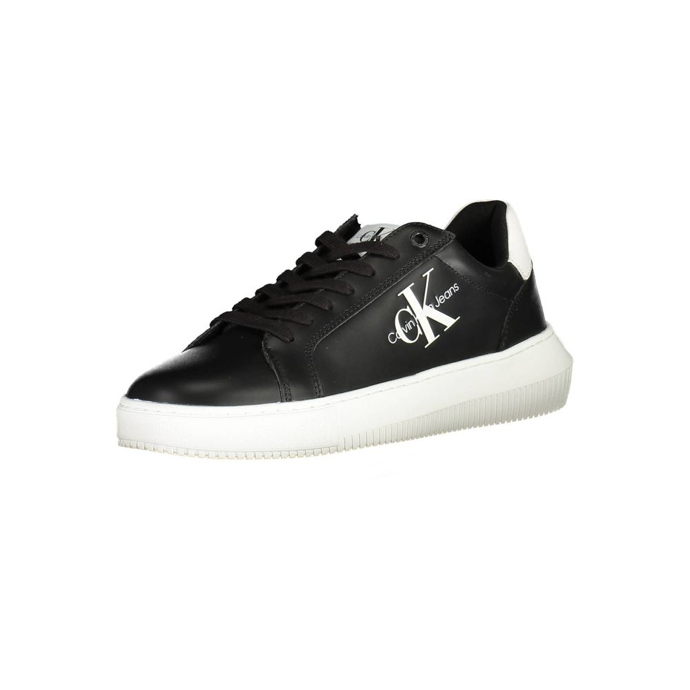 Calvin Klein Strakke Zwarte Veterschoenen Sportschoenen