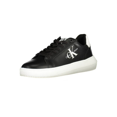 Calvin Klein Strakke Zwarte Veterschoenen Sportschoenen