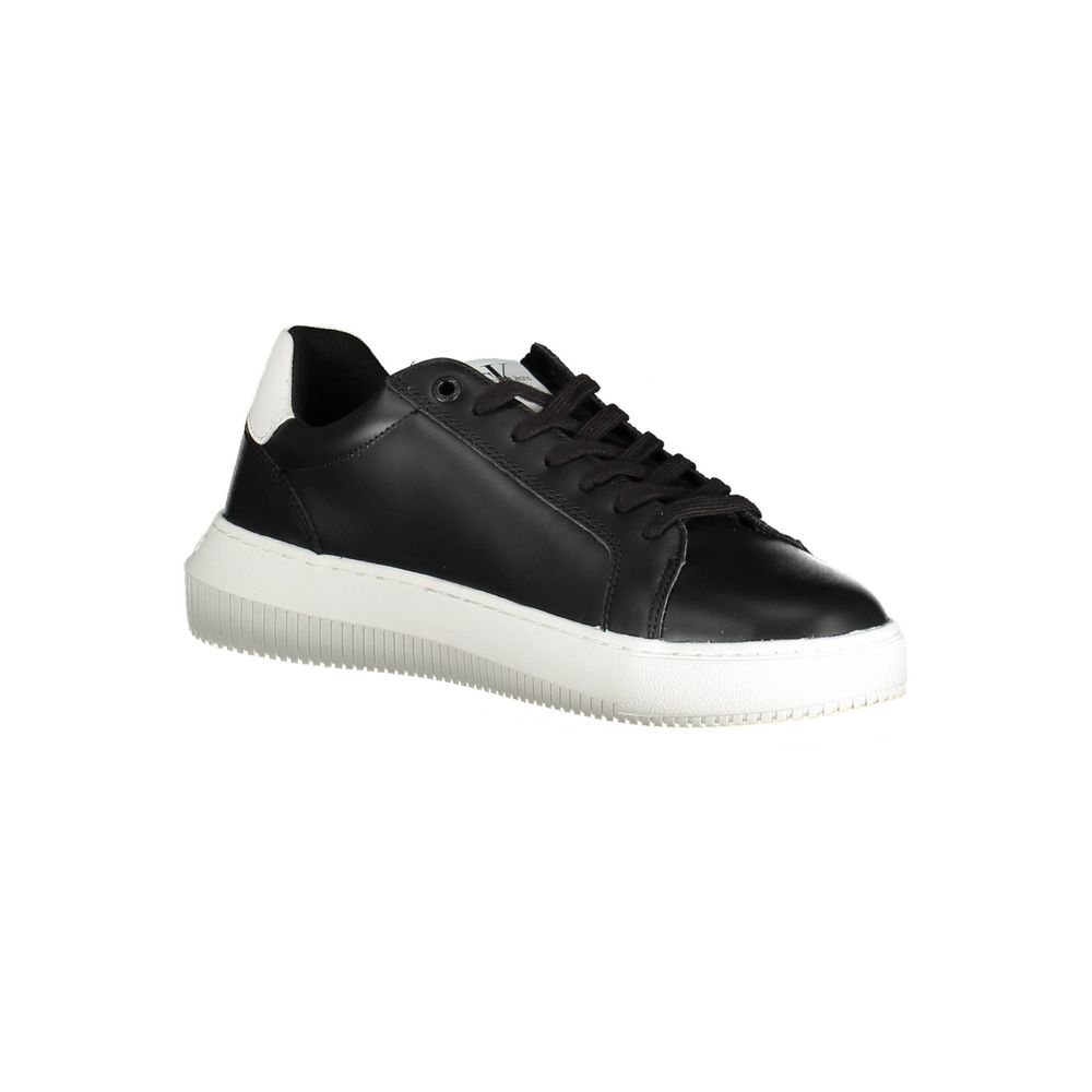 Calvin Klein Strakke Zwarte Veterschoenen Sportschoenen