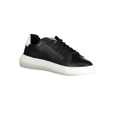 Calvin Klein Strakke Zwarte Veterschoenen Sportschoenen