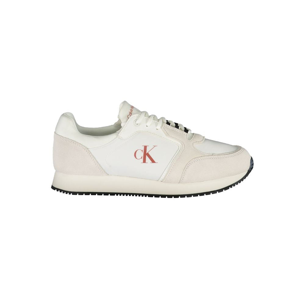 Calvin Klein Witte Leren Heren Sneaker