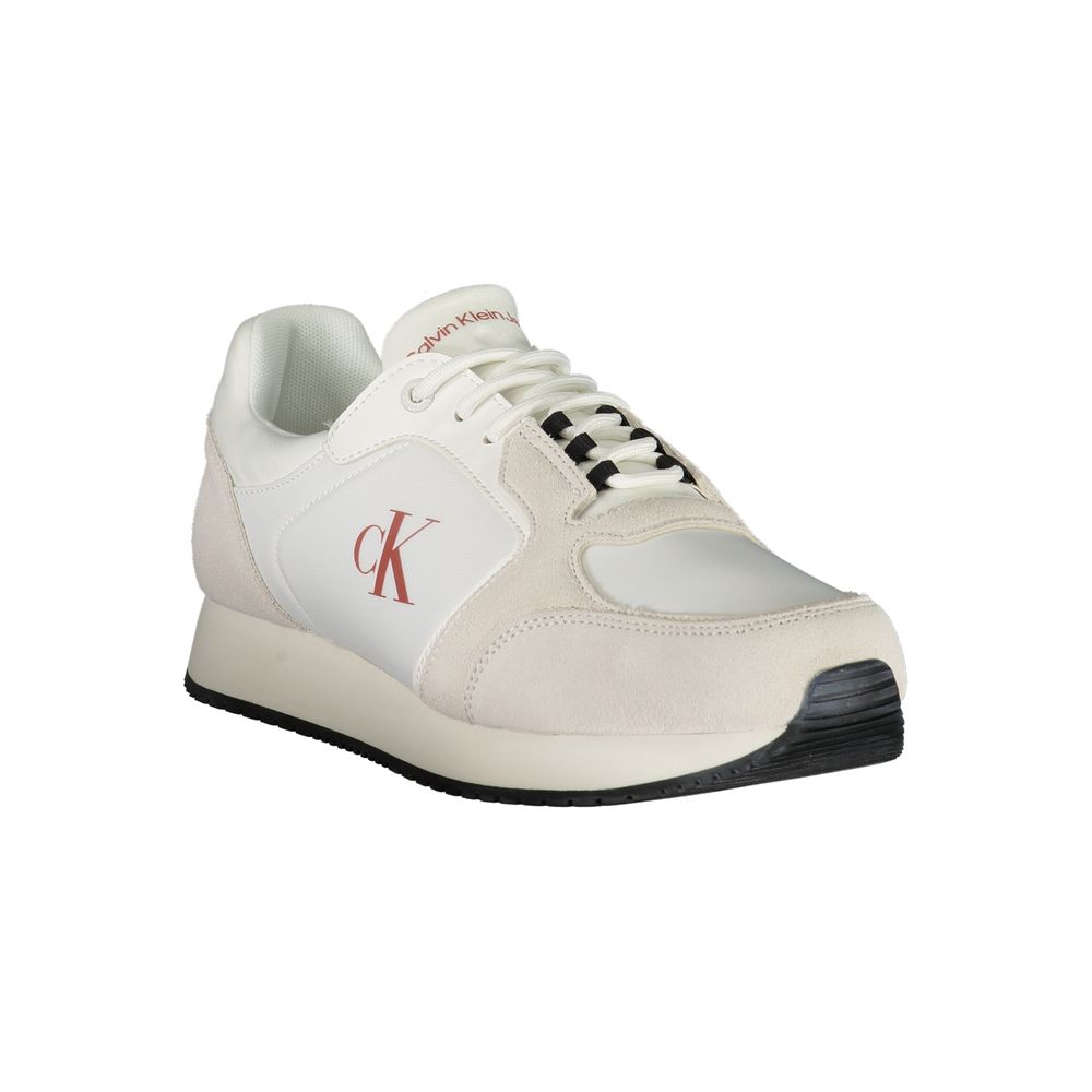 Calvin Klein Witte Leren Heren Sneaker