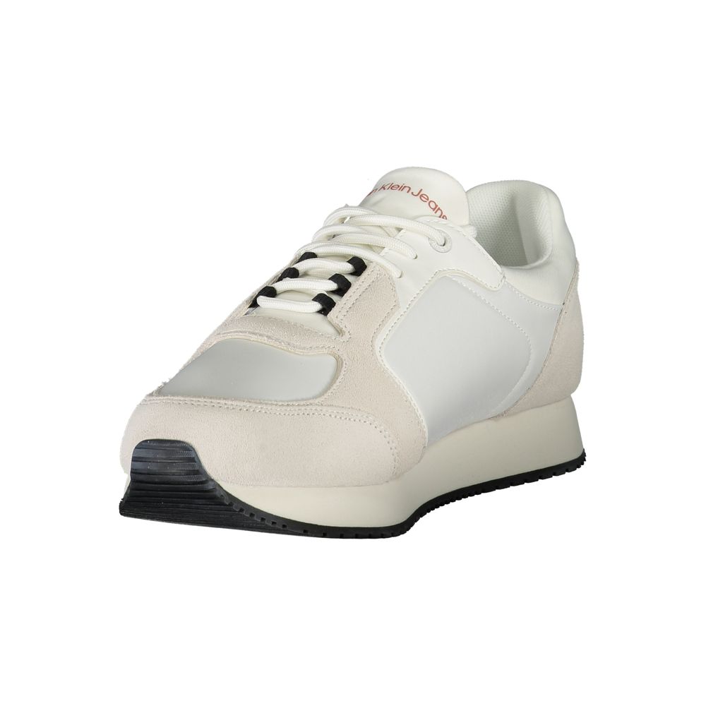 Calvin Klein Witte Leren Heren Sneaker