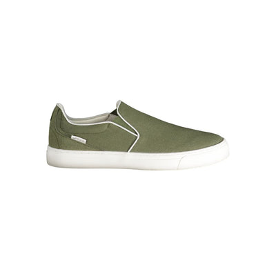 Gasgroene polyester herensneaker