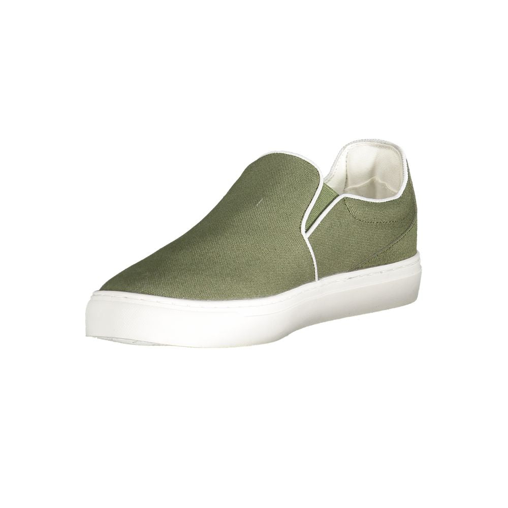 Gasgroene polyester herensneaker
