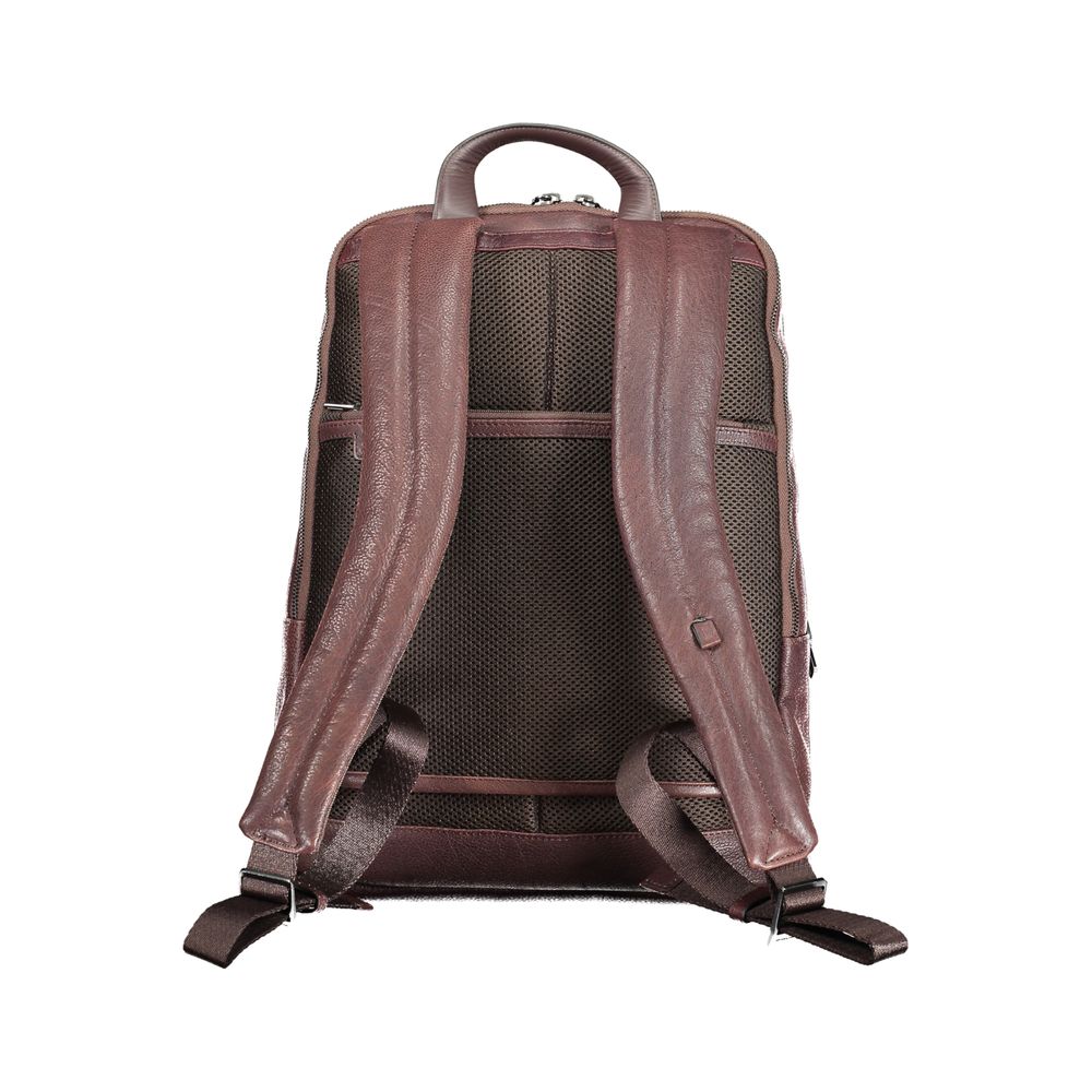 Sac à dos Piquadro en cuir marron pour homme