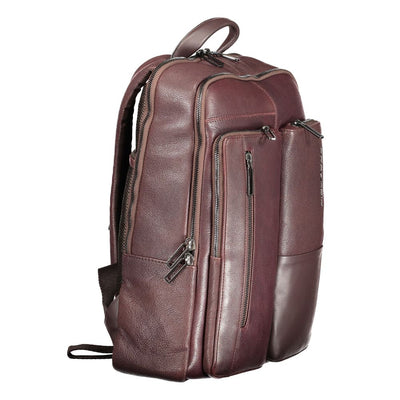 Sac à dos Piquadro en cuir marron pour homme