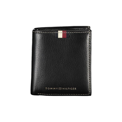 Tommy Hilfiger Zwarte Leren Herenportemonnee
