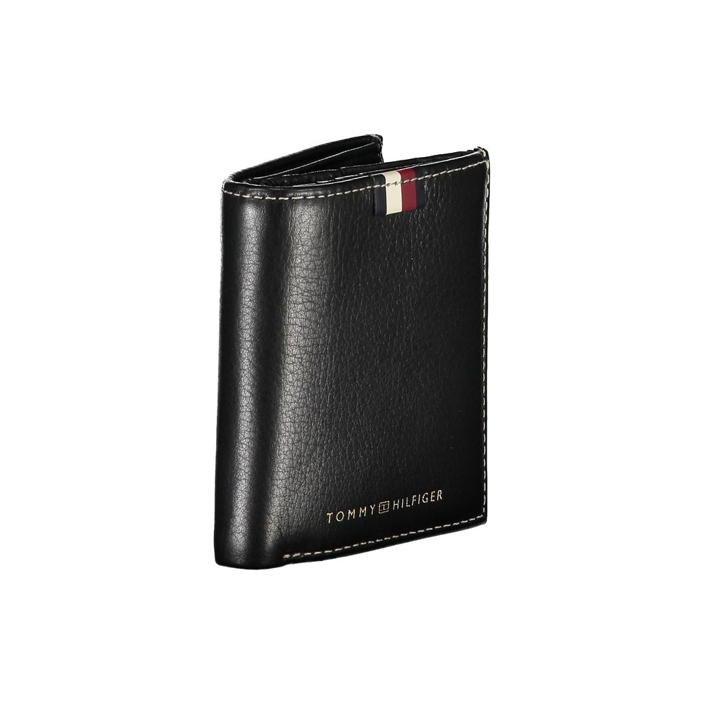 Tommy Hilfiger Zwarte Leren Herenportemonnee