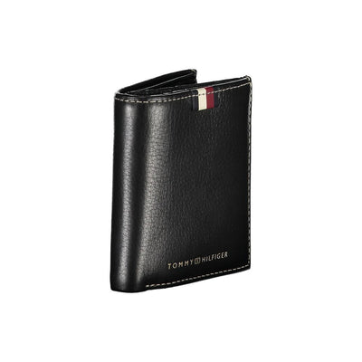 Tommy Hilfiger Zwarte Leren Herenportemonnee