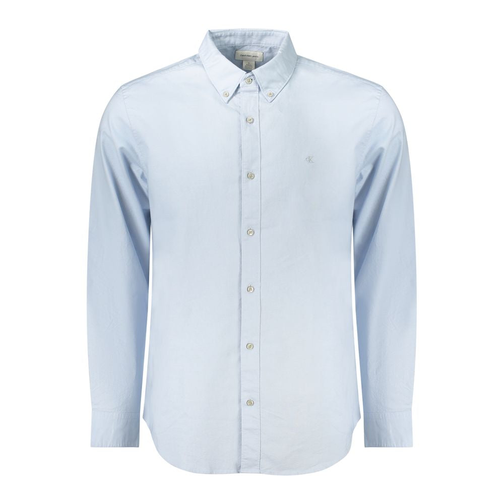 Chemise homme en coton bleu clair Calvin Klein