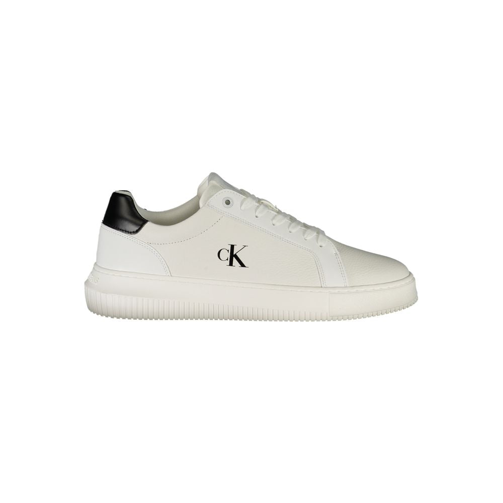 Calvin Klein Witte Leren Heren Sneaker