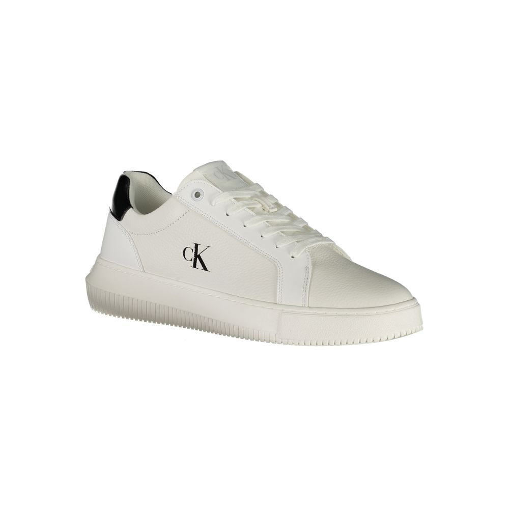 Calvin Klein Witte Leren Heren Sneaker