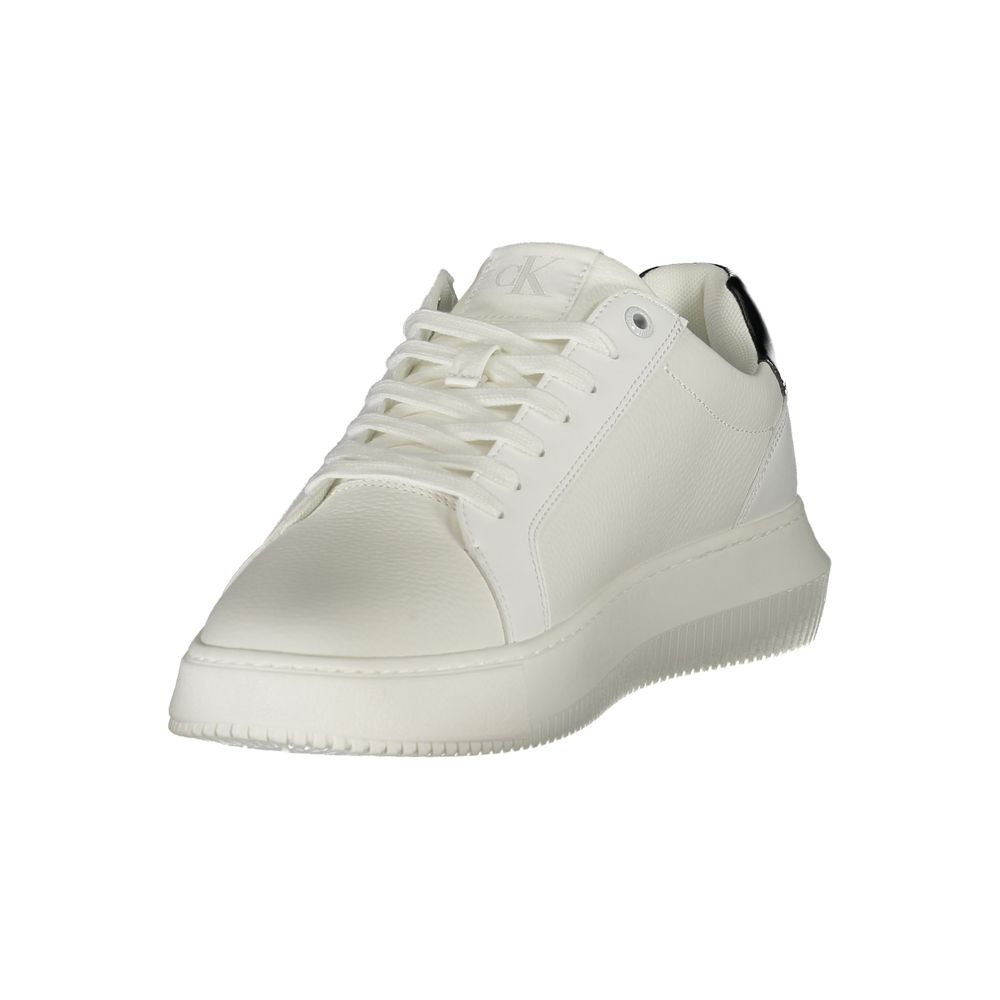 Calvin Klein Witte Leren Heren Sneaker