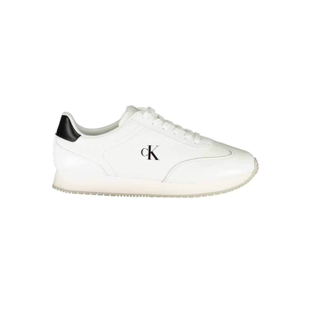 Calvin Klein Witte Leren Heren Sneaker