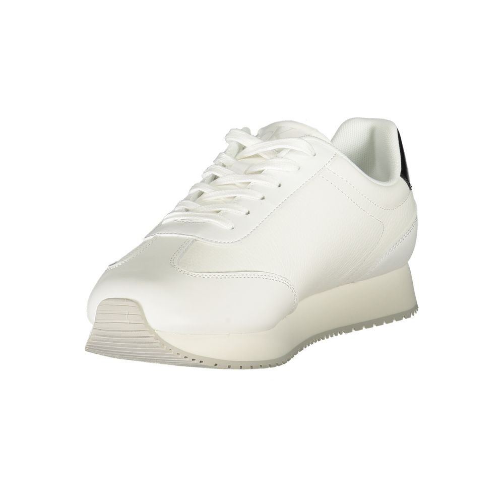 Calvin Klein Witte Leren Heren Sneaker