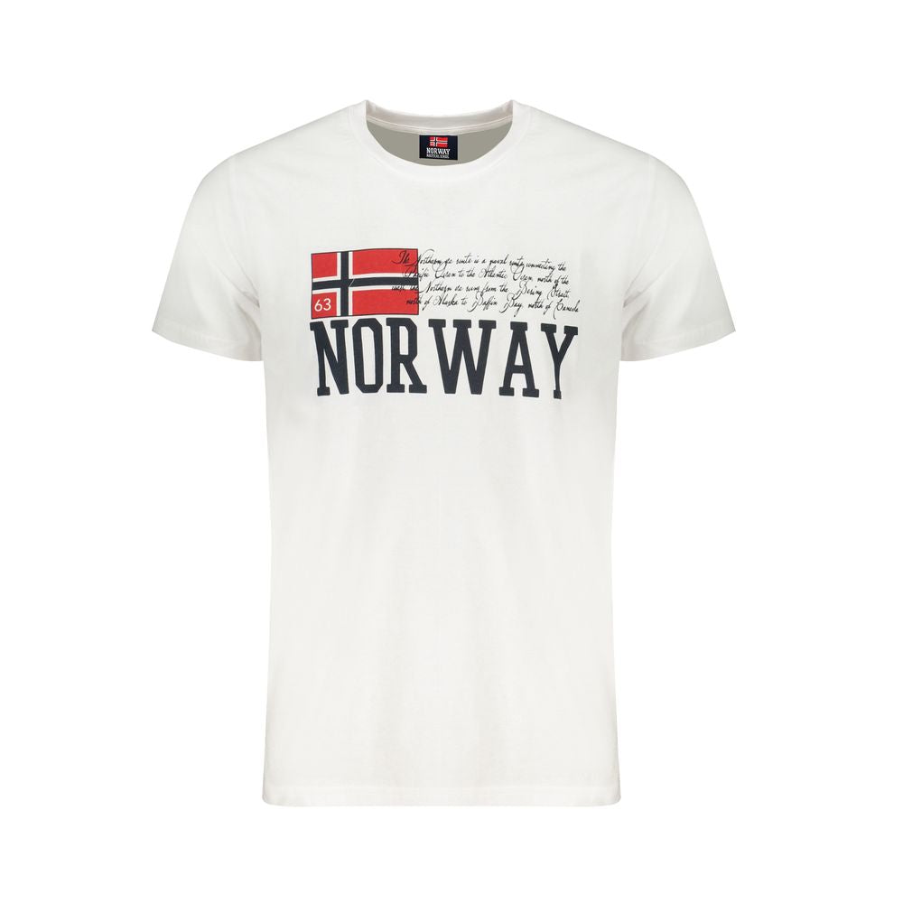 T-shirt en coton blanc Norvège 1963