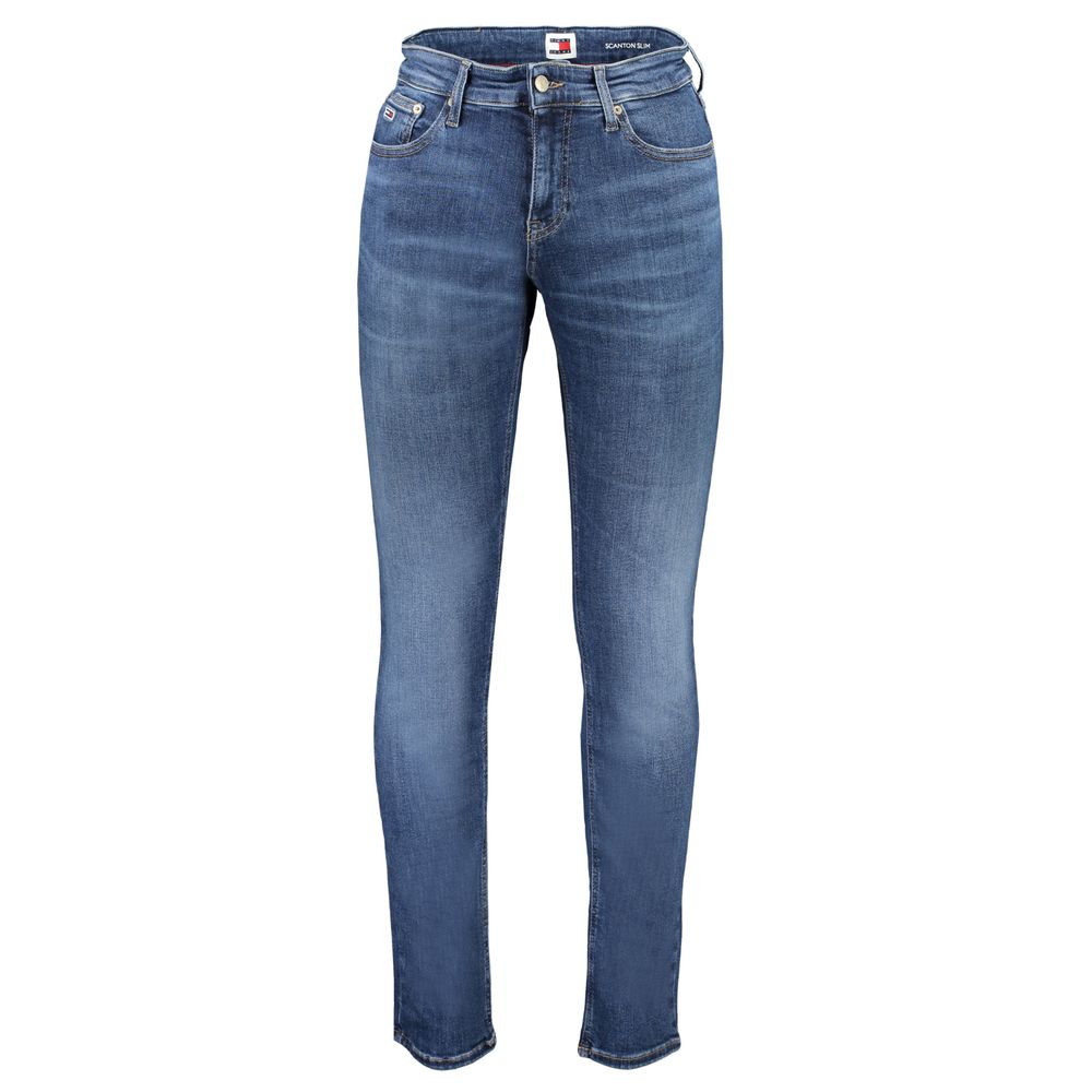 Tommy Hilfiger blauwe slim fit jeans voor heren, gemaakt van katoen.