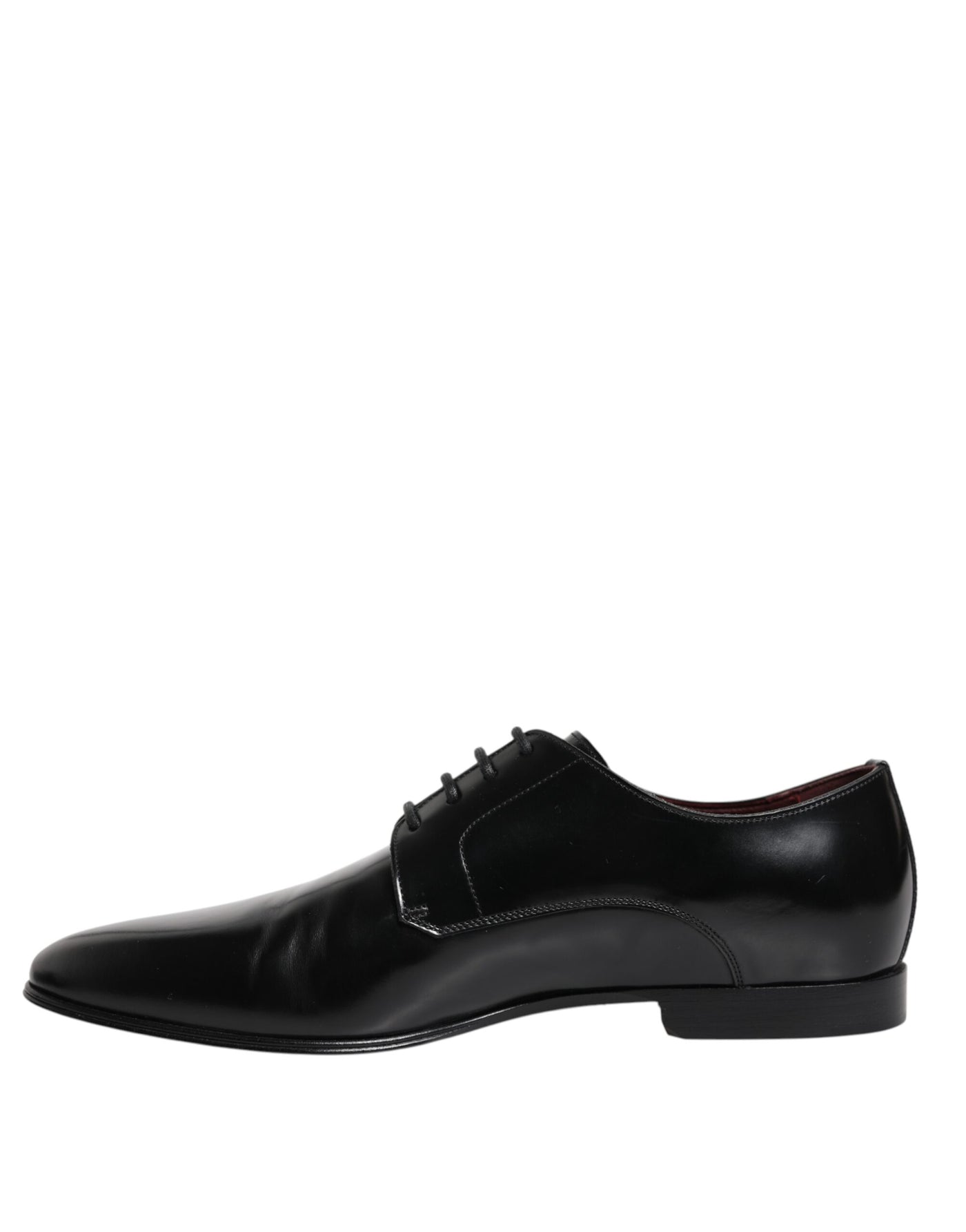 Chaussures habillées derby à lacets en cuir noir Dolce &amp; Gabbana
