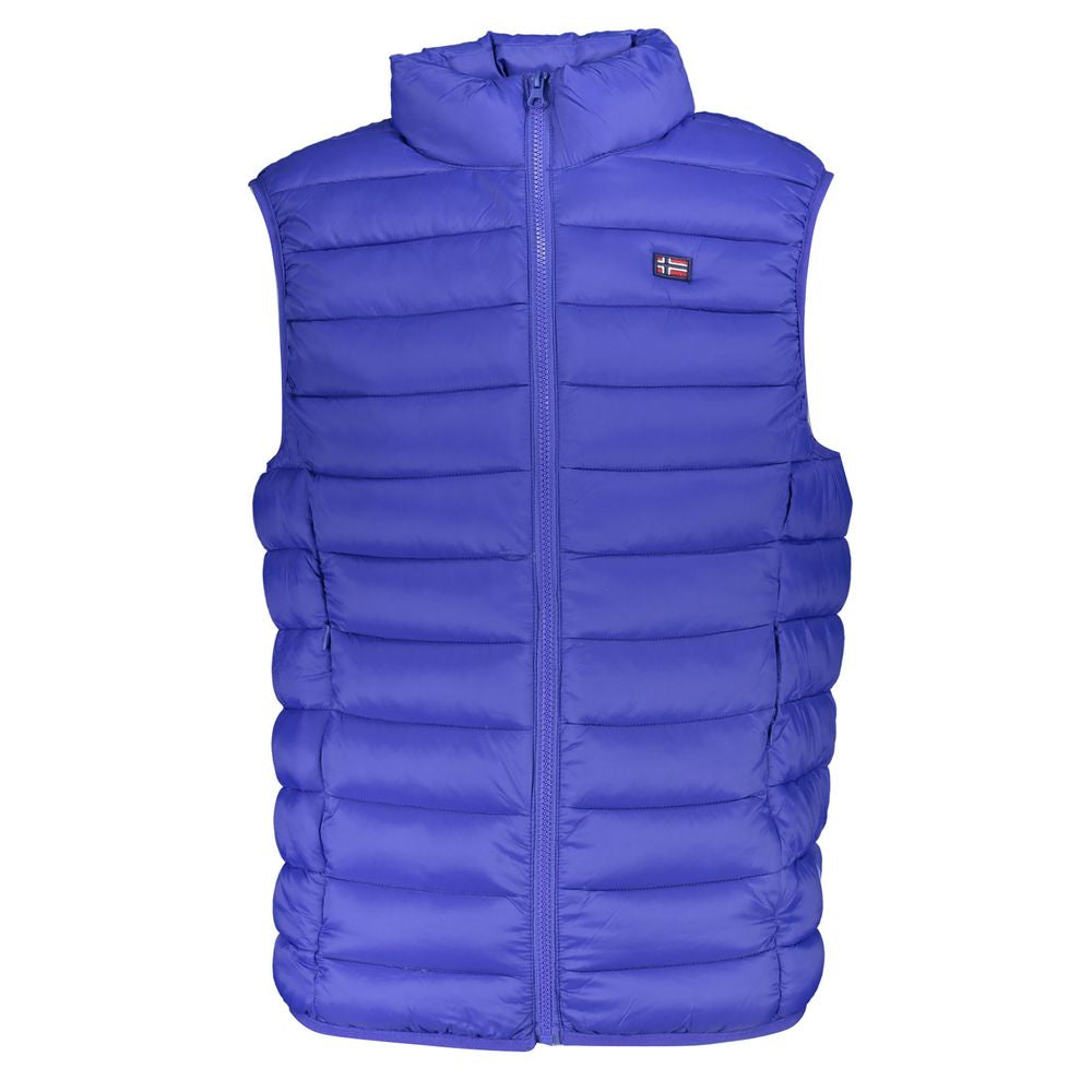 Noorwegen 1963 Strak mouwloos blauw jasje