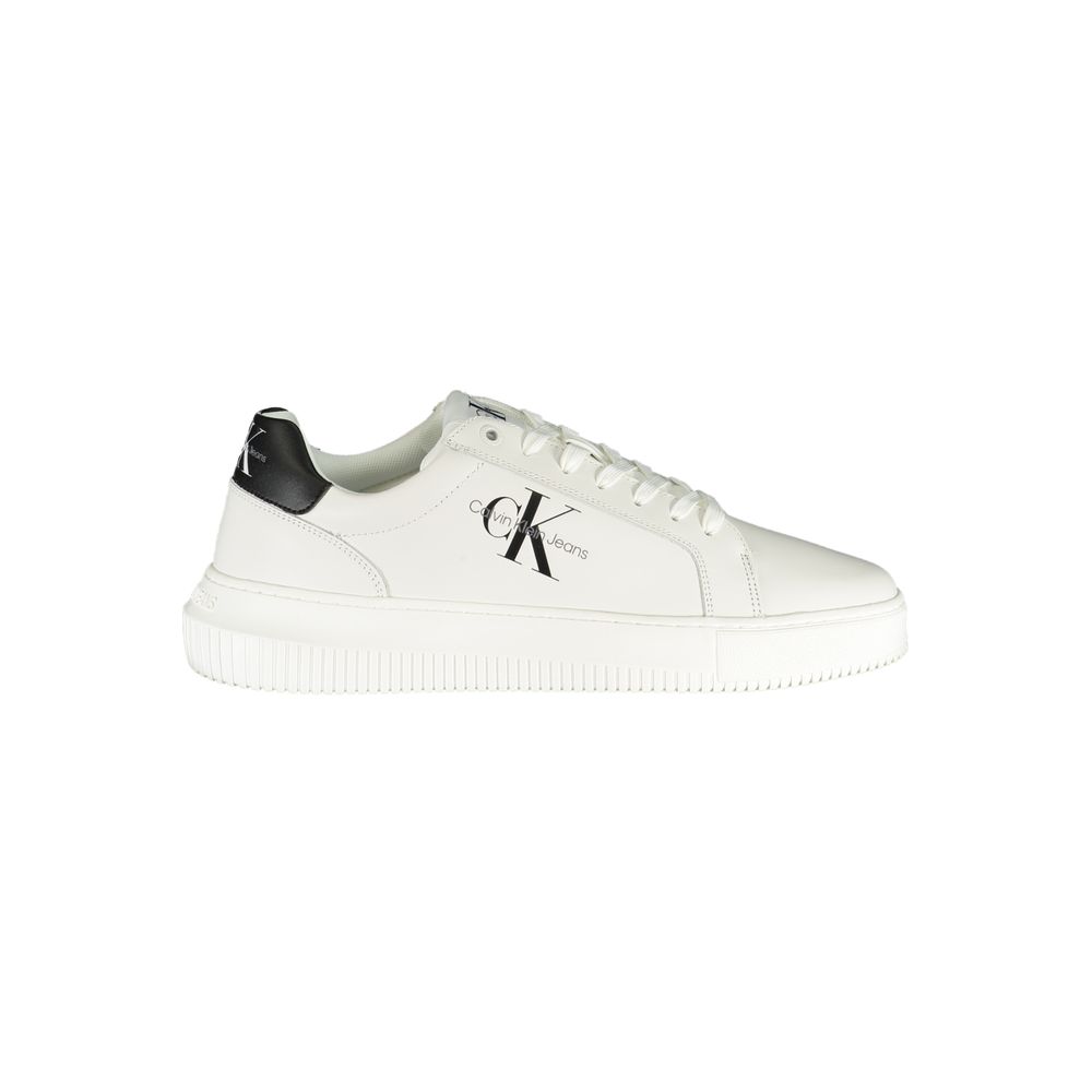 Calvin Klein verfijnde witte veterschoenen