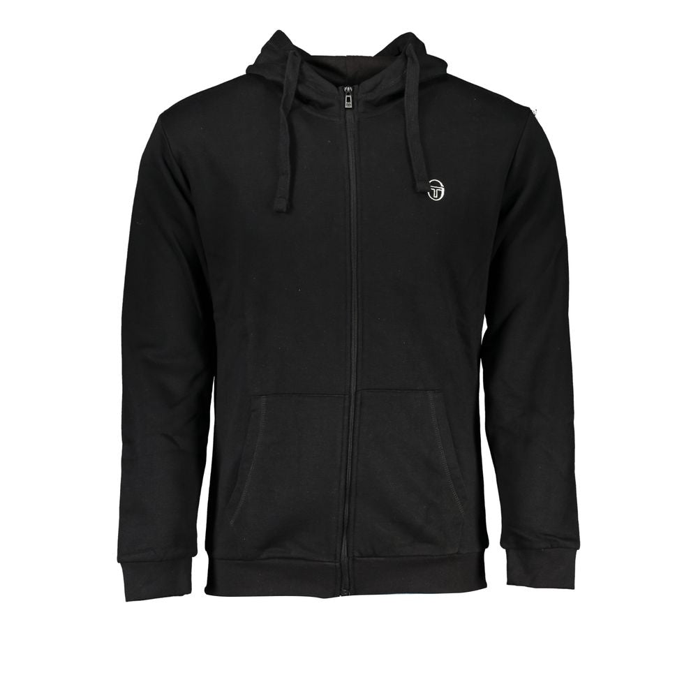 Pull à capuche noir en coton pour homme de Sergio Tacchini