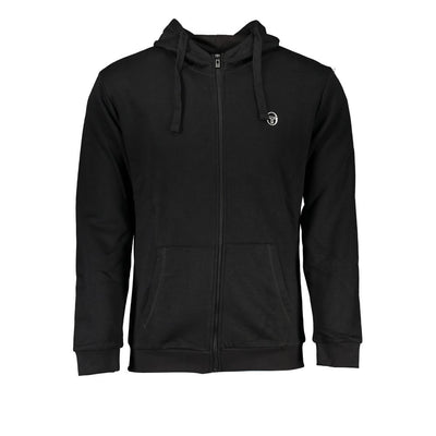Pull à capuche noir en coton pour homme de Sergio Tacchini