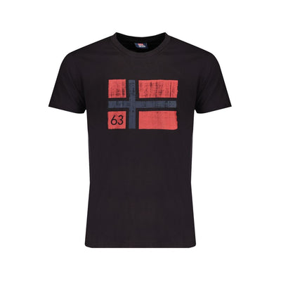 T-shirt en coton noir Norvège 1963