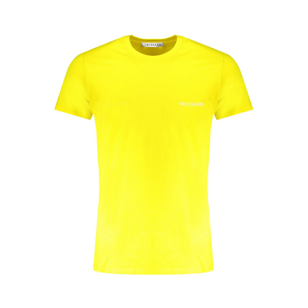 T-shirt en coton jaune Trussardi