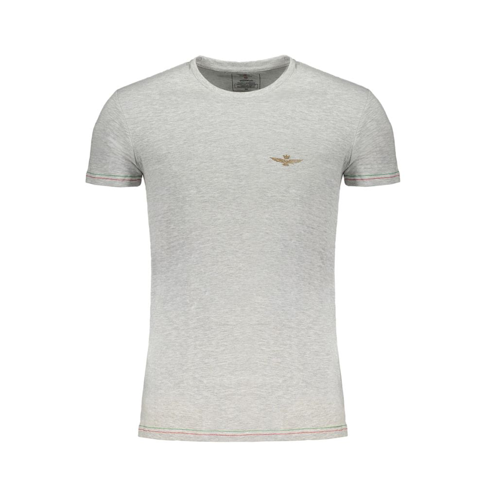 T-shirt homme en coton marron Aeronautica Militare