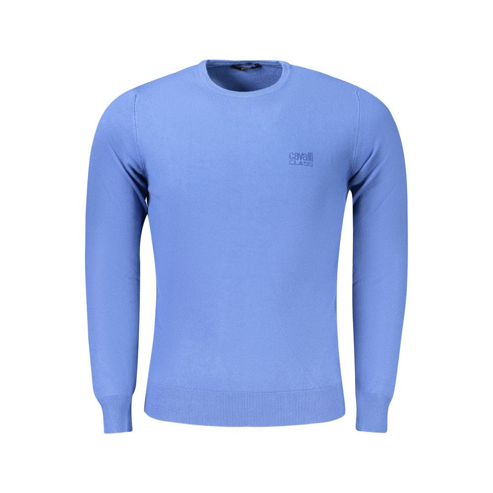 Pull Cavalli Class en viscose bleue pour homme
