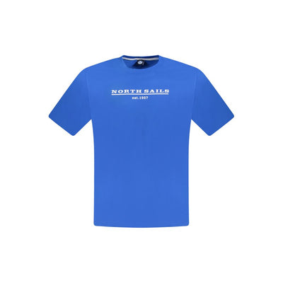 North Sails Blue Cotton Men T-Shirt
