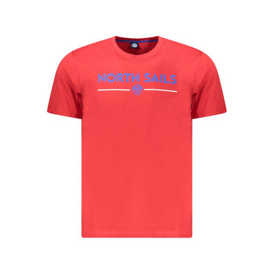 North Sails Red Cotton Men T-Shirt