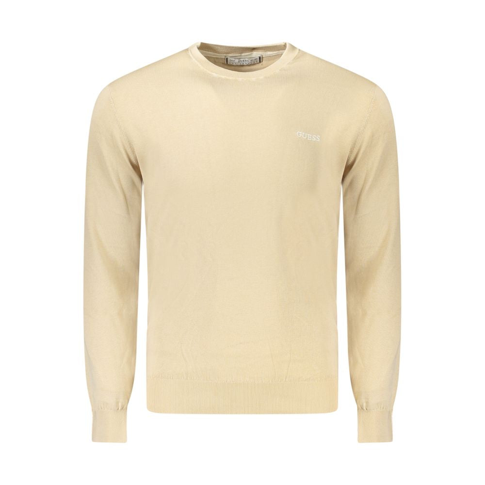 Pull Guess Jeans en coton beige pour homme