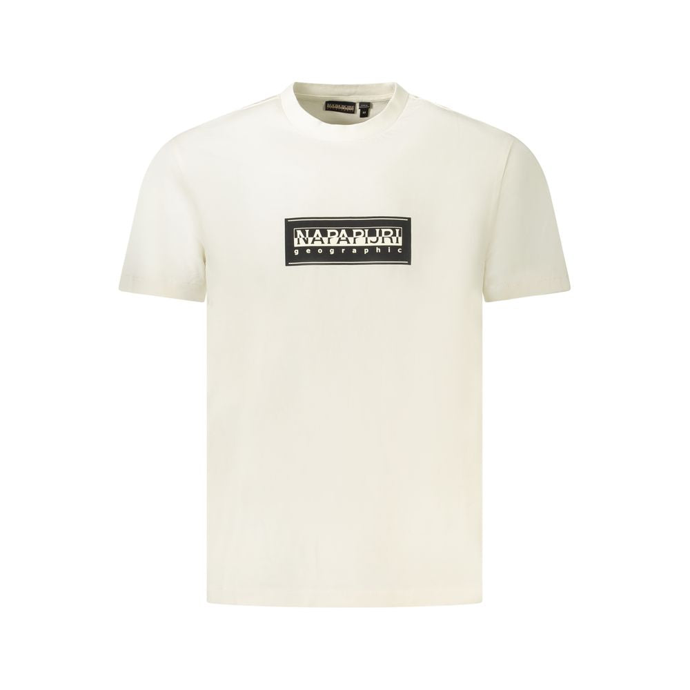 T-shirt blanc en coton Napapijri pour homme