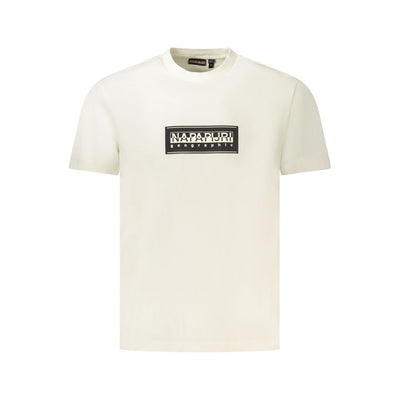 T-shirt blanc en coton Napapijri pour homme
