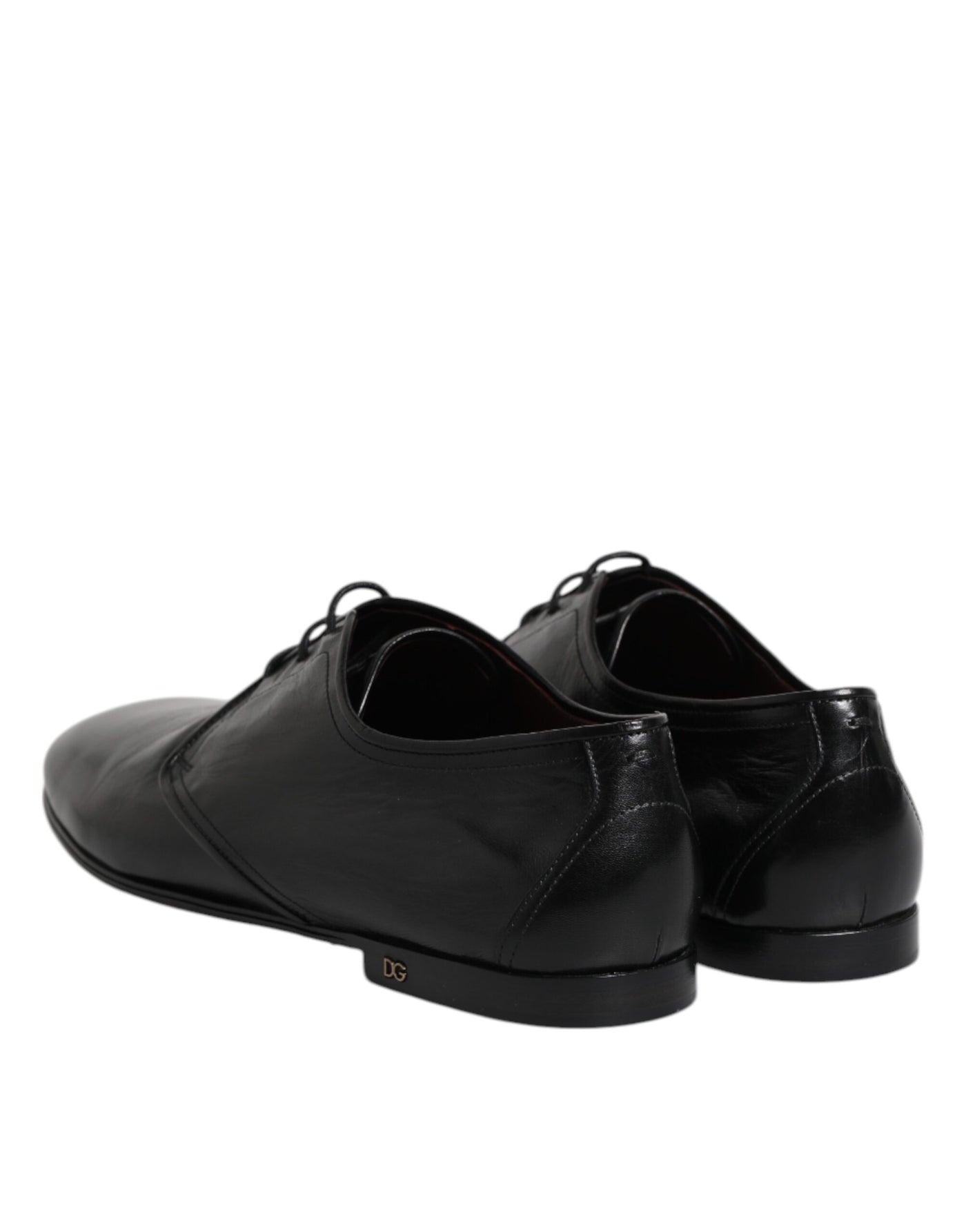 Dolce &amp; Gabbana Zwarte Leren Veterschoenen Derby Dress Formele Schoenen