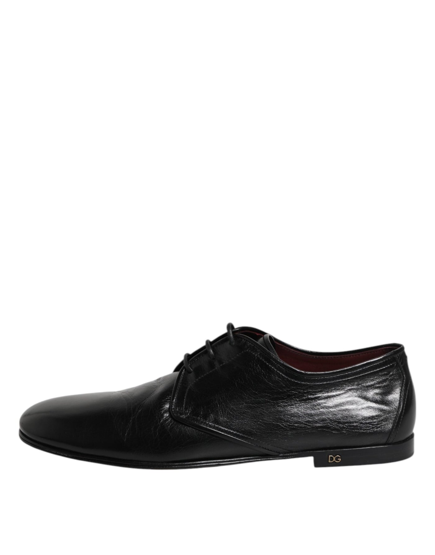 Dolce &amp; Gabbana Zwarte Leren Veterschoenen Derby Dress Formele Schoenen