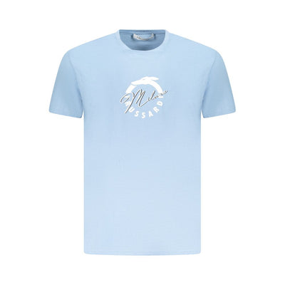 Trussardi lichtblauw katoenen heren T-shirt