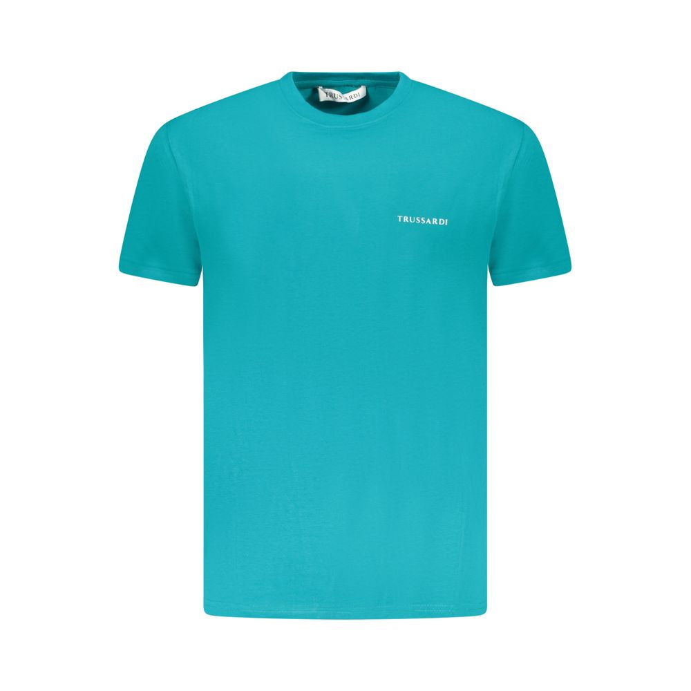 T-shirt homme en coton bleu clair Trussardi