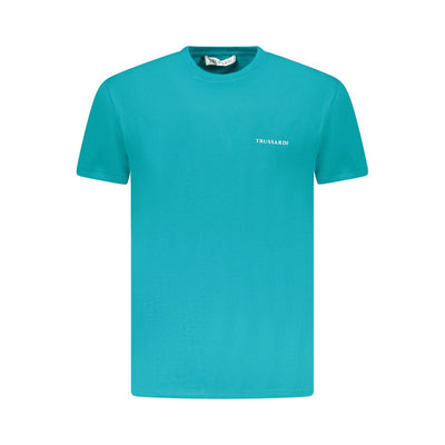 T-shirt homme en coton bleu clair Trussardi