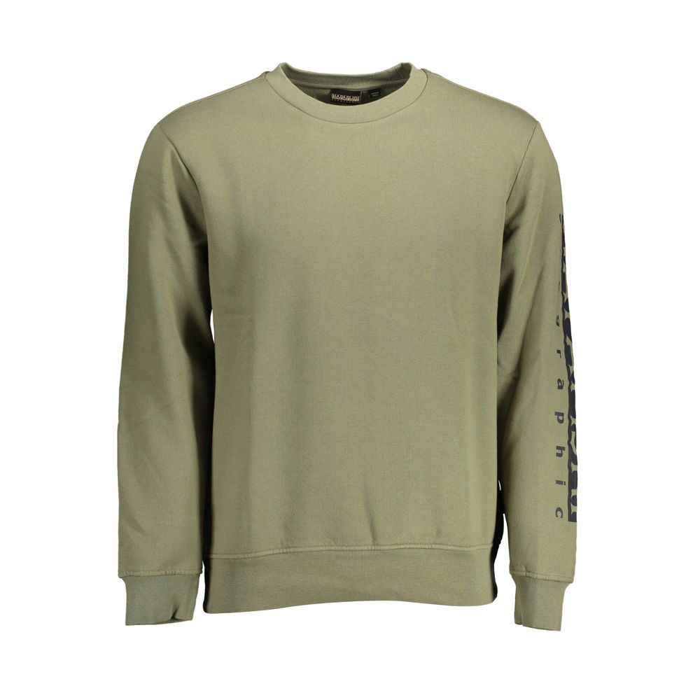 Pull Napapijri en coton vert pour homme