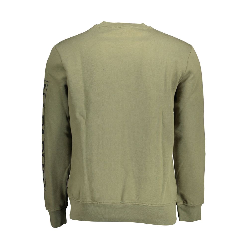 Pull Napapijri en coton vert pour homme