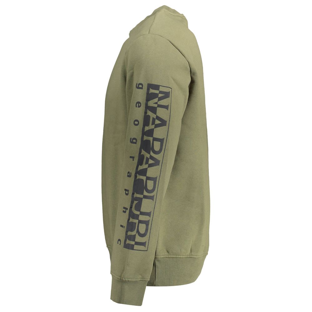 Pull Napapijri en coton vert pour homme