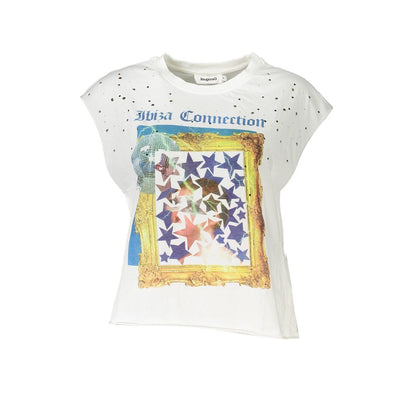 T-shirt Desigual en coton blanc pour femme