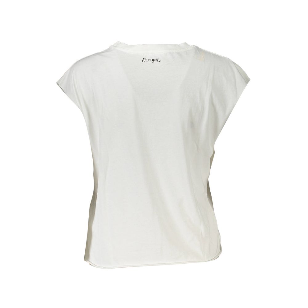 T-shirt Desigual en coton blanc pour femme
