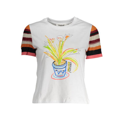 Haut en coton blanc Desigual pour femme