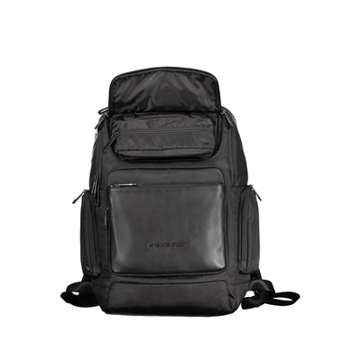 Sac à dos Piquadro noir en polyéthylène recyclé pour homme