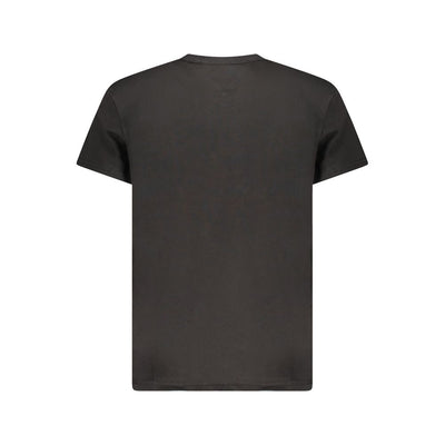 Tommy Hilfiger Black Cotton Men T-Shirt